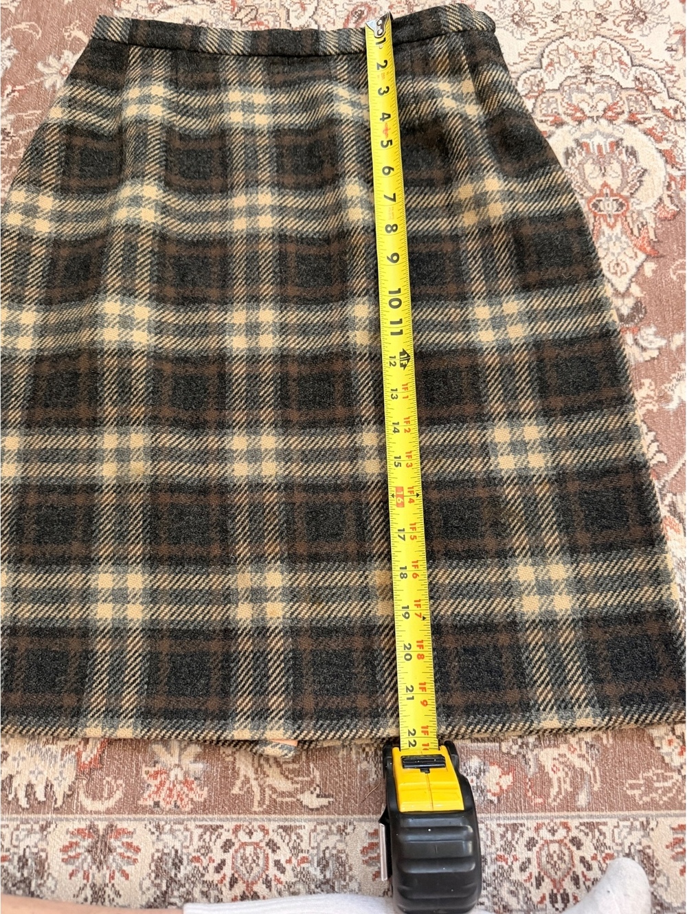 Vintage Pendleton Wool Plaid Straight Skirt - Picture 4 of 6